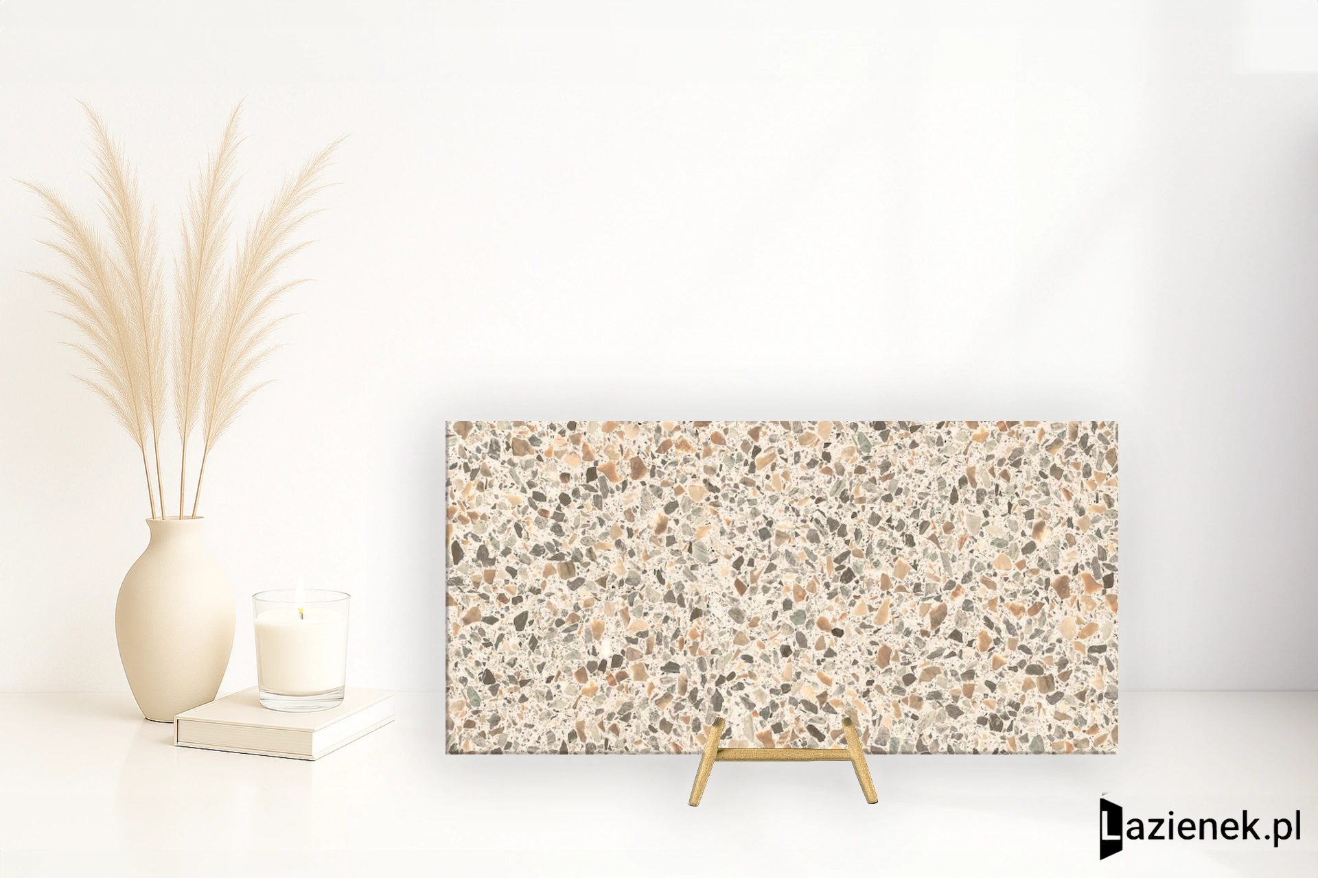 Casalgrande Padana Terrazzo Beige błyszcząca 30x60 cm gr. 9 mm - płytka rektyfikowana/12790031